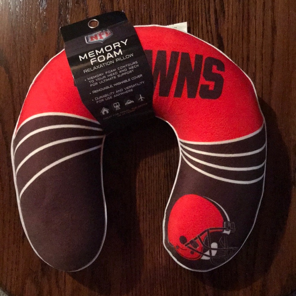 Cleveland browns travel pillow